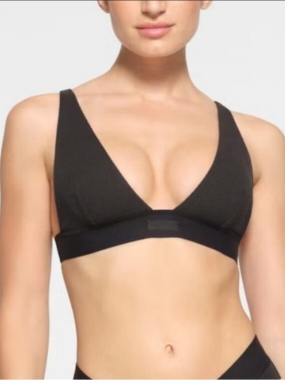 SKIMS Black Scoop Bralette